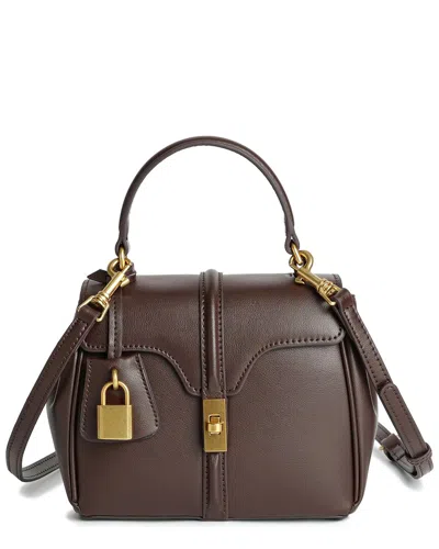 Tiffany & Fred Paris Smooth Leather Top-handle Shoulder Bag In Brown