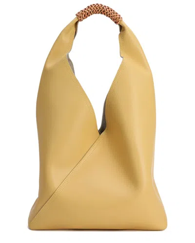 Tiffany & Fred Paris Smooth Leather Tote In Yellow