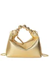 Tiffany & Fred Paris Smooth Metallic Leather Top-handle Crossbody