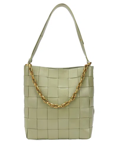 Tiffany & Fred Paris Smooth Woven Leather Shoulder Bag