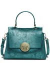 Tiffany & Fred Paris Snake Effect Printed Leather Satchel