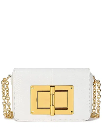 Tiffany & Fred Paris Snake-embossed Leather Shoulder Bag