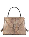 Tiffany & Fred Paris Snake-embossed Leather Top Handle Bag