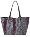 Tiffany & Fred Paris Snake-embossed Leather Tote