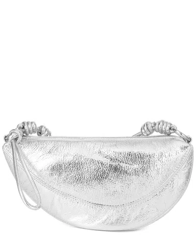 Tiffany & Fred Paris Soft Leather Cross Bag In Silver