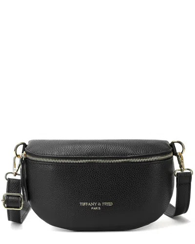 Tiffany & Fred Paris Soft Leather Fanny-pack In Black