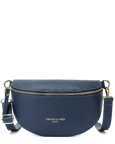 Tiffany & Fred Paris Soft Leather Fanny-pack In Blue