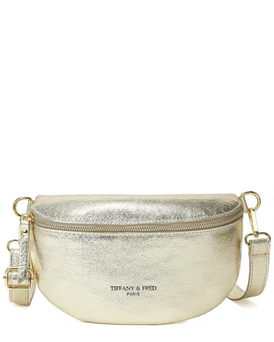 Tiffany & Fred Paris Soft Leather Fanny-pack In Gold