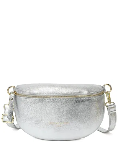 Tiffany & Fred Paris Soft Leather Fanny-pack In Silver