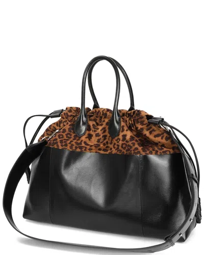 Tiffany & Fred Paris Soft Leather Tote In Black