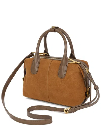 Tiffany & Fred Paris Soft Suede Mini Satchel In Brown