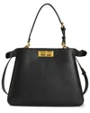 Tiffany & Fred Paris Structured Leather Top-handle Satchel In Black