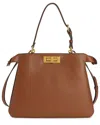 Tiffany & Fred Paris Structured Leather Top-handle Satchel In Brown