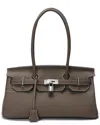 Tiffany & Fred Paris Structured Leather Top-handle Tote