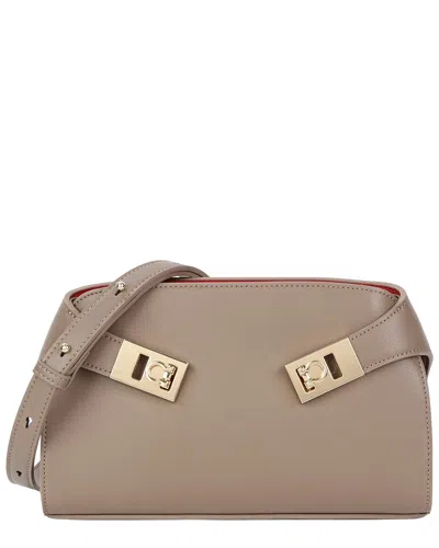 Tiffany & Fred Paris Structured Smooth Leather Crossbody In Brown