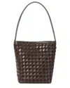 Tiffany & Fred Paris Woven Leather Shoulder Bag In Brown