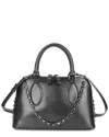 Tiffany & Fred Paris Studded Detail Structured Leather Satchel