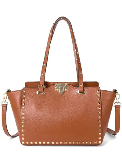 TIFFANY & FRED PARIS TIFFANY & FRED PARIS STUDDED GRAINED LEATHER TOTE