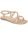 Tiffany & Fred Paris Studded Leather Ankle Strap Sandal