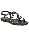 Tiffany & Fred Paris Studded Leather Ankle Strap Sandal