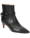 Tiffany & Fred Paris Studded Leather Bootie In Black