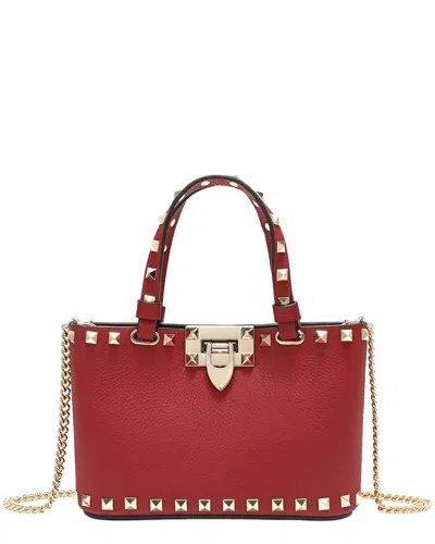 Tiffany & Fred Paris Studded Leather Crossbody In Red