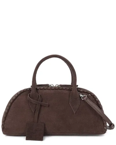 Tiffany & Fred Paris Suede & Leather Top Handle Bag In Brown
