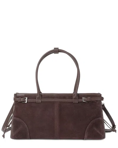 Tiffany & Fred Paris Suede & Leather Top Handle Tote In Brown