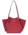 Tiffany & Fred Paris Smooth Leather Shoulder Bag In Red