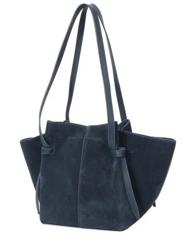 Tiffany & Fred Paris Suede & Leather Tote In Blue