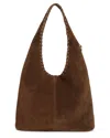 Tiffany & Fred Paris Suede Hobo Bag In Brown