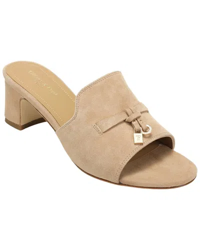 Tiffany & Fred Paris Suede Sandal In Neutral