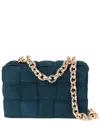 Tiffany & Fred Paris Suede Shoulder Bag In Blue