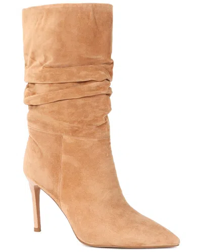 Tiffany & Fred Paris Suede Slouchy Boot In Neutral