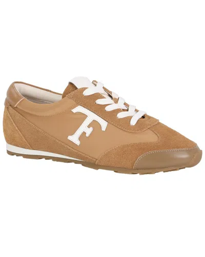 Tiffany & Fred Paris Suede Sneaker In Burgundy