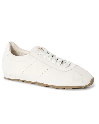 Tiffany & Fred Paris Suede Sneaker In White