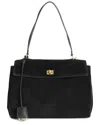 Tiffany & Fred Paris Suede Top Handle Tote With Go
