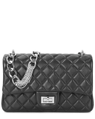 Tiffany & Fred Paris Tiffany & Fred Elegant Quilted Leather Chain Shoulder Bag In Black