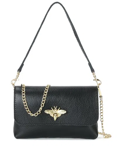 Tiffany & Fred Paris Tiffany & Fred Fold-over Flap Shoulder Bag In Black