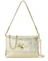 Tiffany & Fred Paris Tiffany & Fred Fold-over Flap Shoulder Bag In Gold