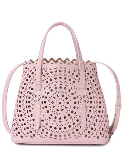Tiffany & Fred Paris Tiffany & Fred Perforated Top-handle Leather Shoulder Bag In Pink