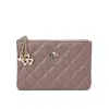 Tiffany & Fred Paris Quilted Leather Wallet In Gold