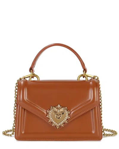Tiffany & Fred Paris Tiffany & Fred Top-handle Smooth Leather Satchel In Brown