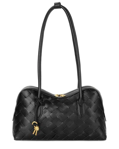 Tiffany & Fred Paris Tiffany & Fred Woven Leather Shoulder Bag In Black