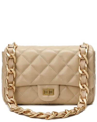 Tiffany & Fred Paris Top-grain Leather Foldover Shoulder Bag In Brown