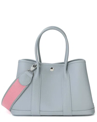 Tiffany & Fred Paris Top-grain Leather Satchel In Blue