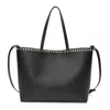 Tiffany & Fred Paris Top-grained Leather Tote In Black