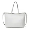 Tiffany & Fred Paris Top-grain Leather Tote In White