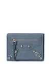 Tiffany & Fred Paris Top-grain Leather Wallet In Blue