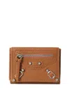 Tiffany & Fred Paris Top-grain Leather Wallet In Brown
